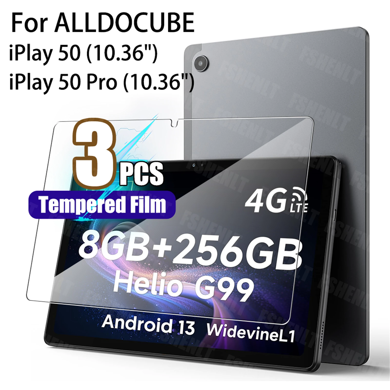 

Screen Protector for ALLDOCUBE IPLAY 50 (10.36 inch) HD Transparent Anti-scratch Tablet Tempered Film for ALLDOCUBE IPLAY 50 Pro