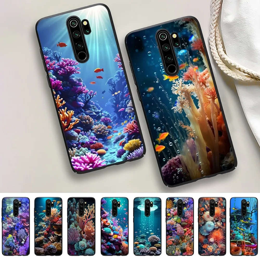 Ocean Sea coral Phone Case For Samsung A 13 21 30 31 32 51 52 53 70 for Huawei Honor 50 60 70 for OPPO vivo