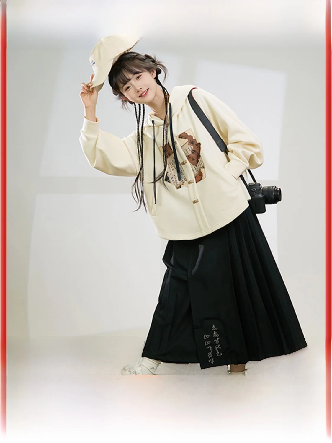 

Hanfu Sle, женская толстовка с капюшоном на подкладке, осень-зима, тяжелый, повседневный, подходит для всех дизайнов с инициалами Han Dynas