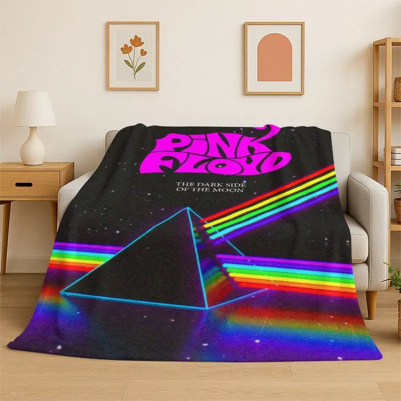 Music Pink F-Floyd Rock Band Soft Flannel Throw Blanket,Warm Cozy Blanket for Bed,Couch,Sofa,Bedroom,Living Room,Travel,Camping