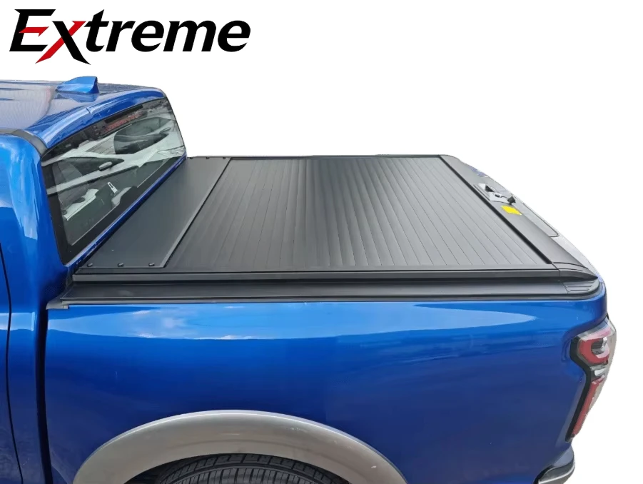 

Electric Retractable Aluminum Alloy Waterproof Locking Roll-Up Tonneau Cover for Ram/Silverado Pickup Trucks