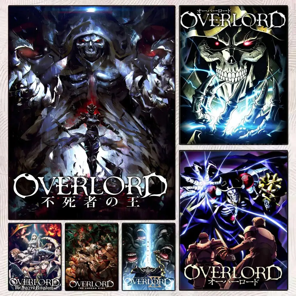 Anime O-Overlord The Undead King Painting Calligraphy Aesthetic Canvas Wall Poster Modern Room Bedroom Cafe Wall Artwork