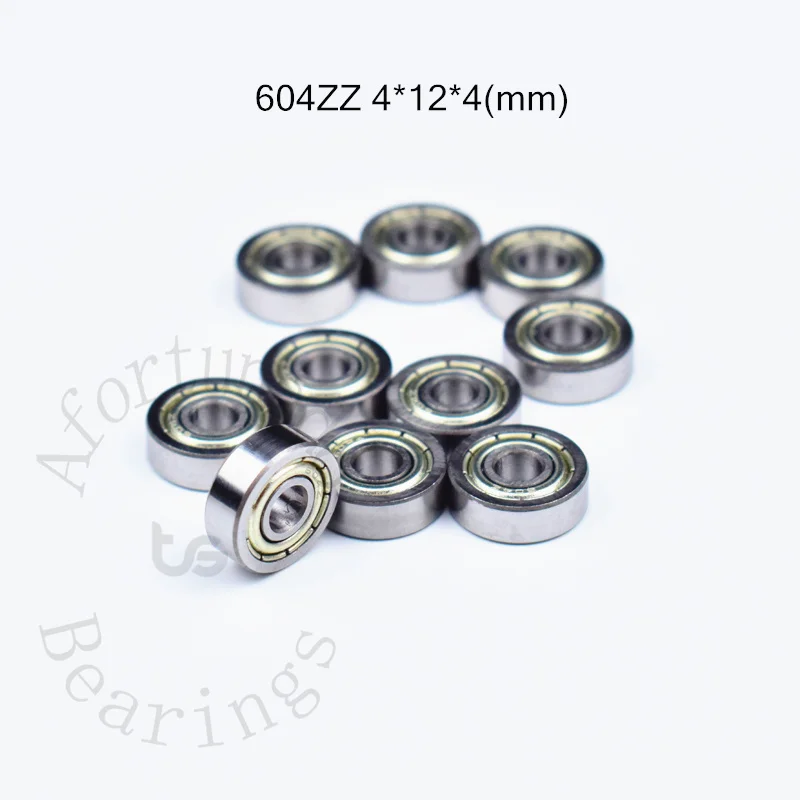 

604ZZ 4*12*4(mm) Bearing 10pcs free shipping chrome steel Metal Sealed High speed Mechanical equipment parts