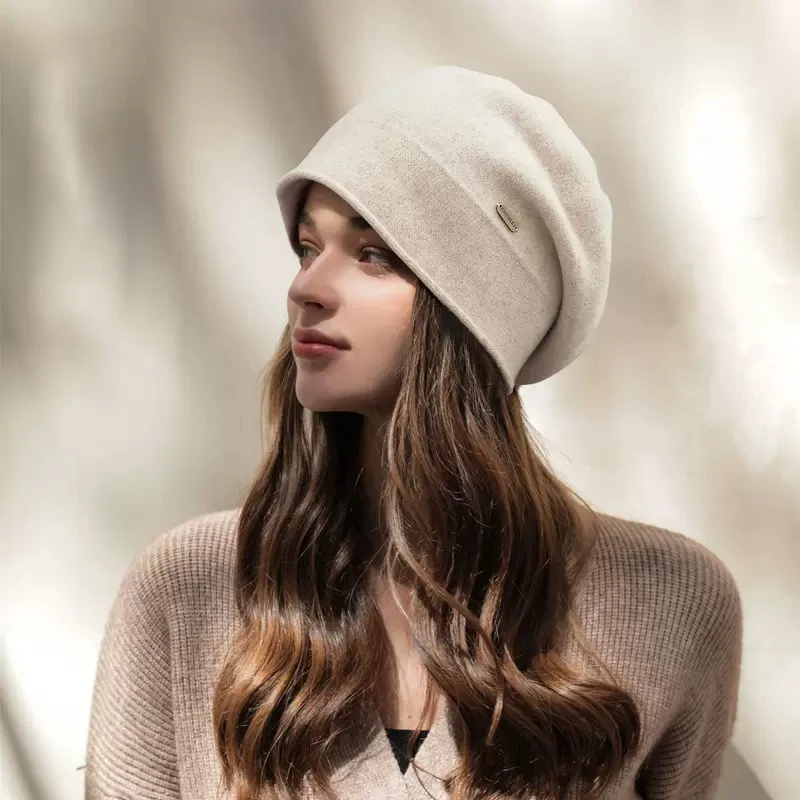 Simple Elegant Wool Cashmere Beret Autumn Winter Women Versatile Hat Bonnet Painter Caps Retail Wholesale