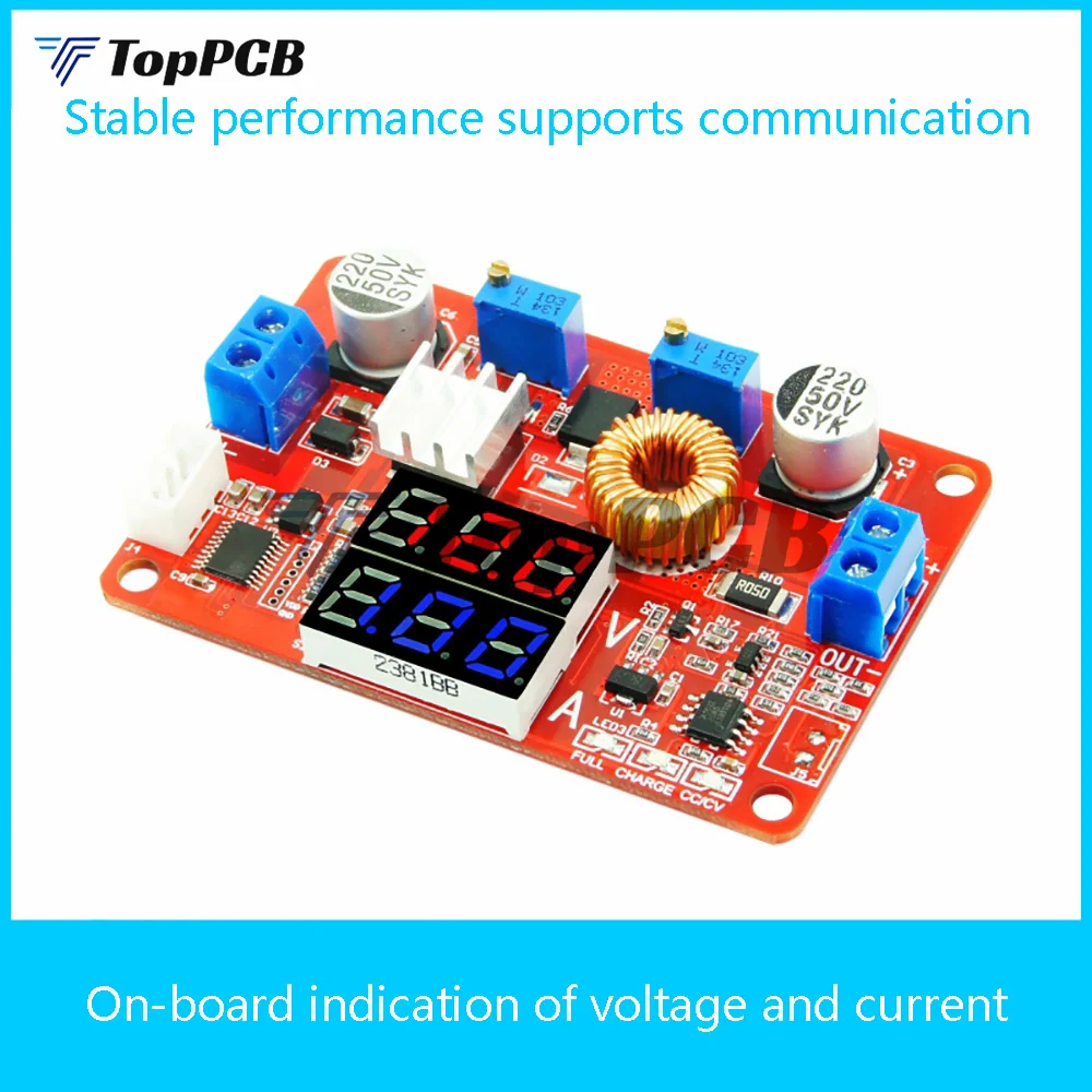 75W 5A Adjsutable DC-DC Step Down Buck Converter 5V-35V to 1.25-32V CC CV LED Driver Charging Power Supply Voltmeter Ammeter
