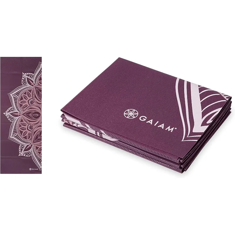 

Gaiam Yoga Mat - Folding Travel Fitness & Exercise Mat - Foldable Yoga Mat for All Types of Yoga, Pilates & Floor Workouts