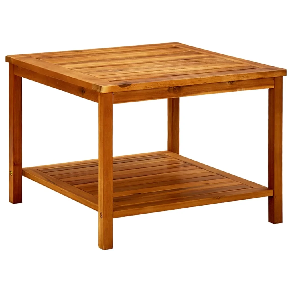 Coffee Table, Solid Acacia Wood Tea Table, Livingroom Furniture 60x60x45 cm