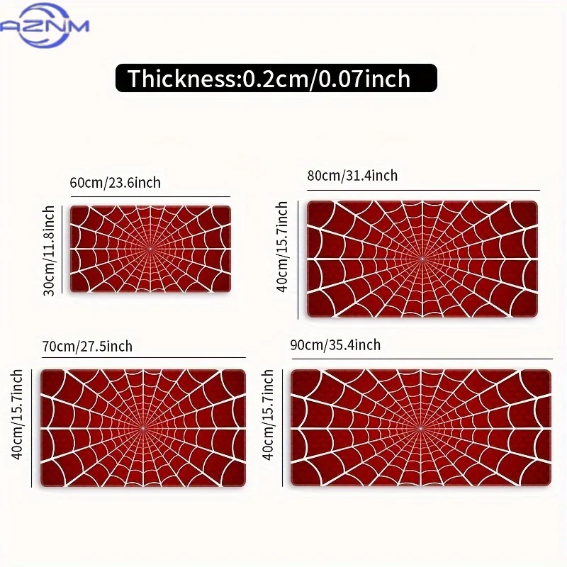 Spider Web Pattern Large Mouse Pad, Non-Slip Rubber Keyboard Mat, Durable Stitched Edge, Gaming Desk Accessory, Office PC Gaming