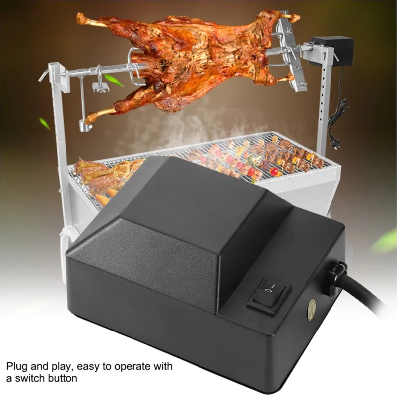 220V Barbecue Motor Rotator Electric BBQ Roast Rotisserie Grill Motor Rotator Barbecue Tool Grill Motor EU Plug