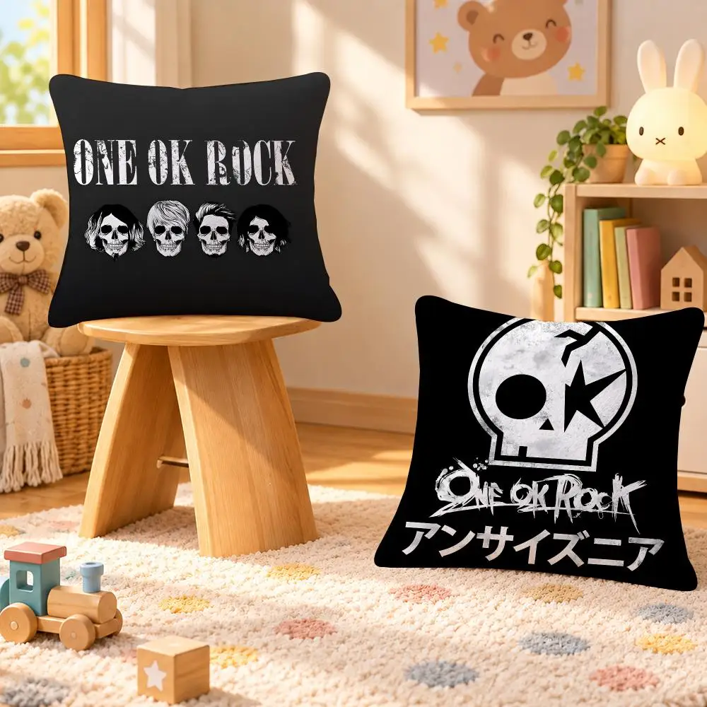 Band One Ok Rock JRock Music Cushion Cover Personalized Soft Plush Pillow Living Room Home Sofa Bedroom Office Car Cushion