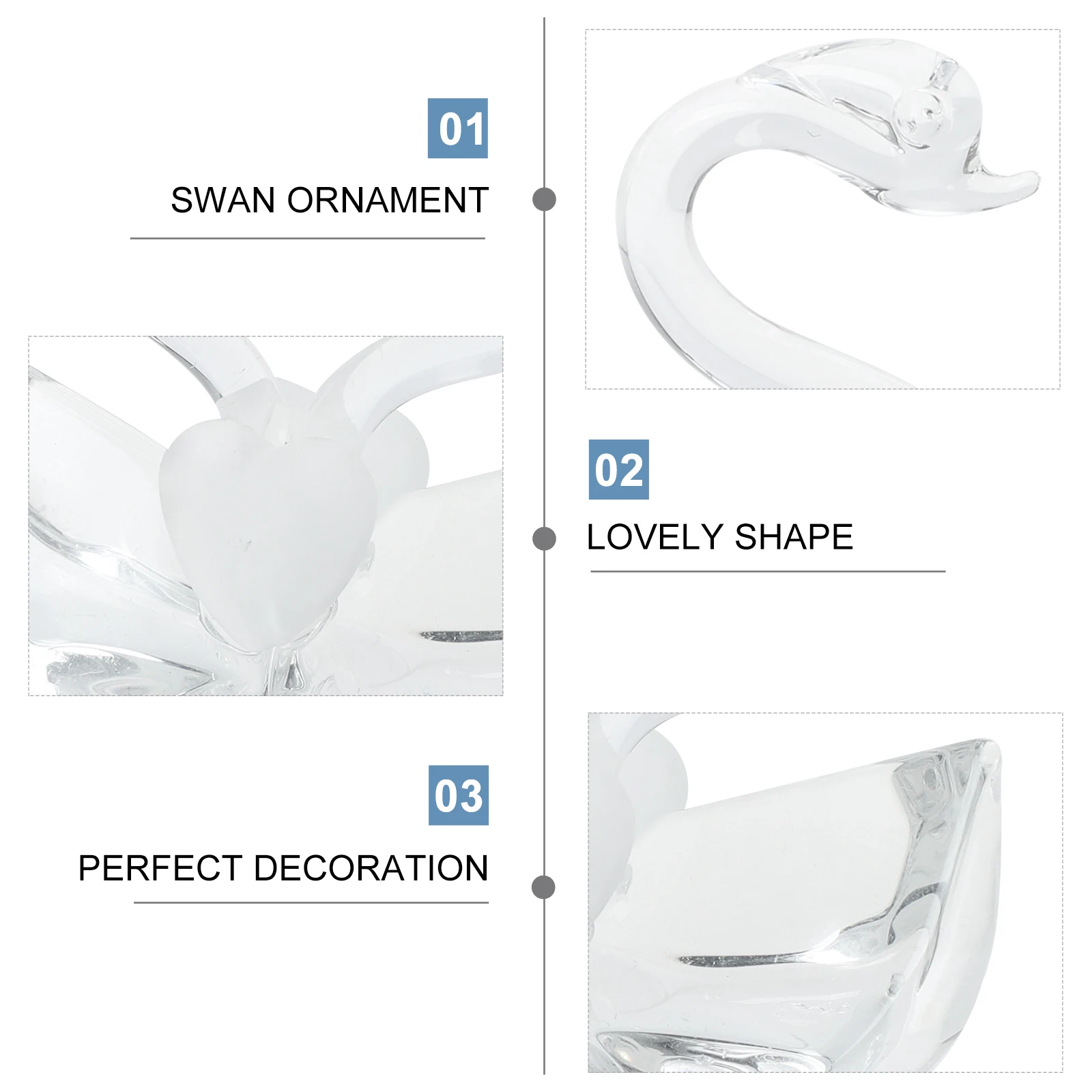 

Crystal Swan Ornament Wedding Favors Decoration Animal Decorations Couple