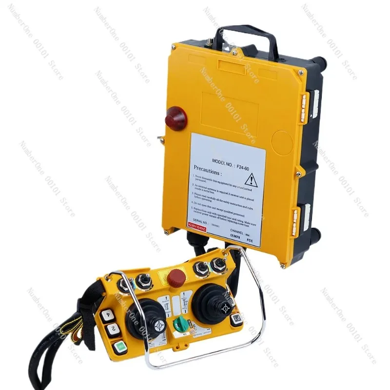 F24‑60 Wireless Industrial Remote Control, 5‑Speed Joystick Radio Transmitter 380V for Hoist & Crane Equipment