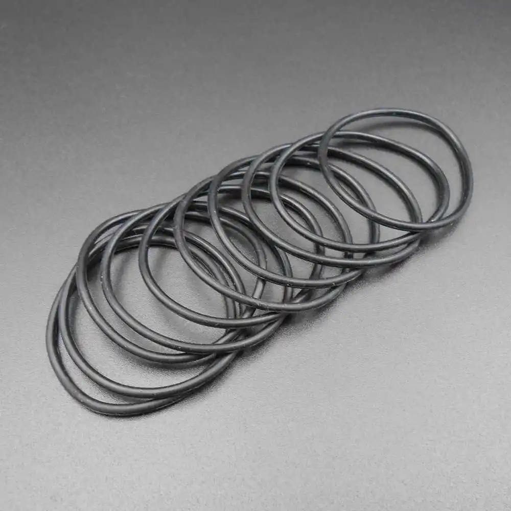 100Pcs Black Rubber Transmission Belt Wire Diameter 2mm Outer Loop Dia 40mm Fit DIY Toy Vehicle Micro Motor Pulley Driving 2x40