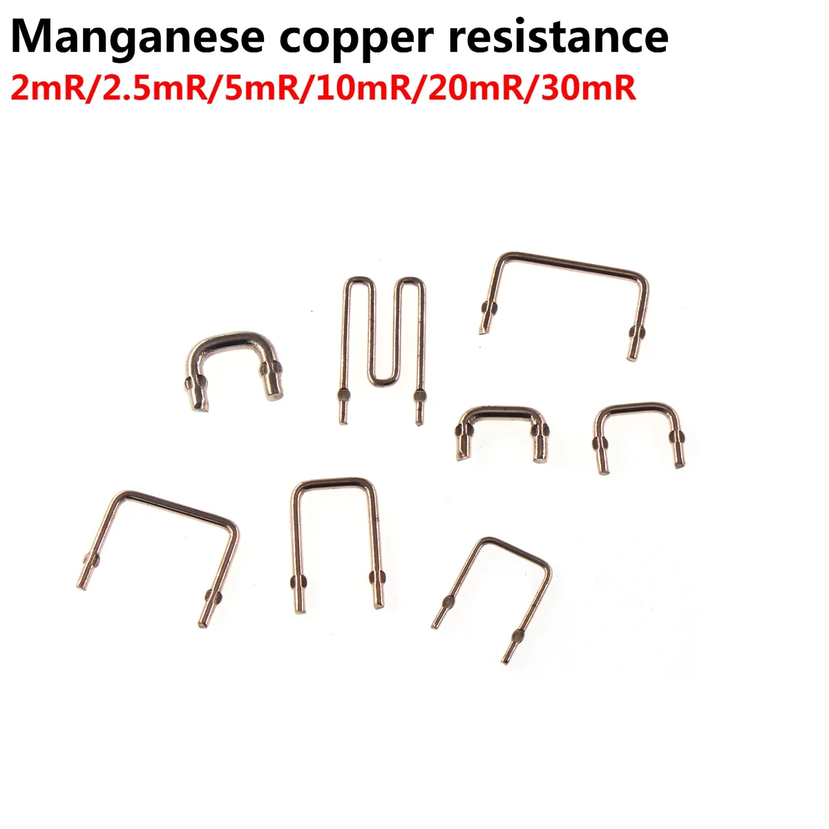 YYT 10PCS Constantan wire sampling resistor 2mR/5mR/6mR/20mR/10mR/30mR/50mR/100mRdiameter 1.0/1.2/1.5mm