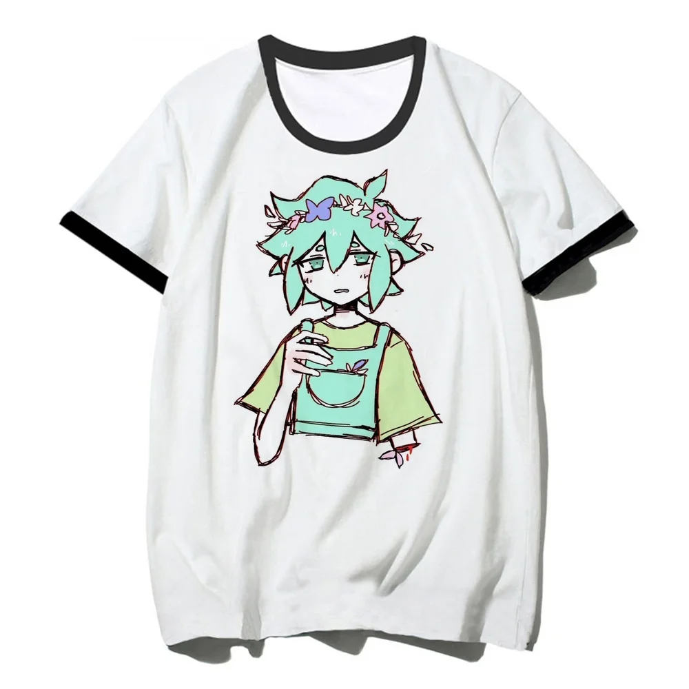 Omori t-shirt girl emo scene  meme top tees jojifuku Psychedelic streetwear 2000s gothic