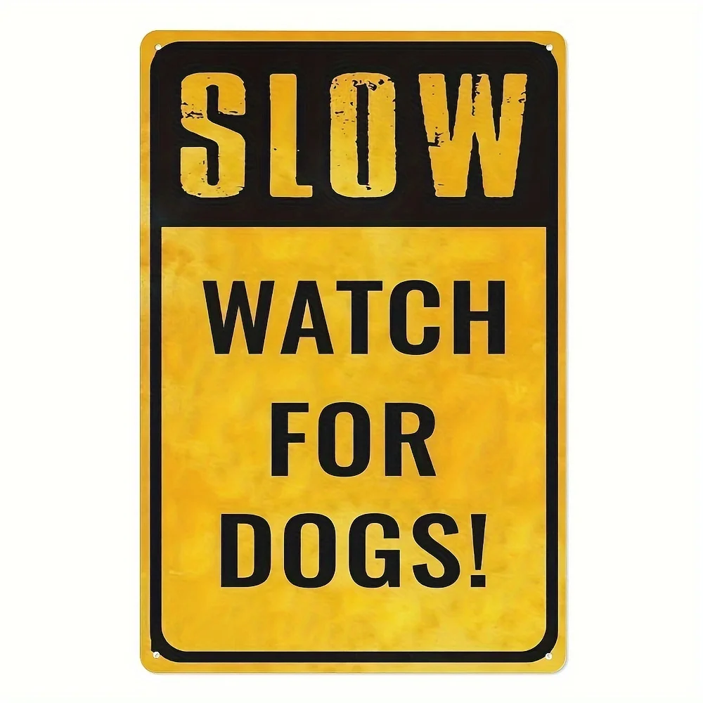 1pc 12x8 Inch 2D Flat Halloween Dog Safety Sign 