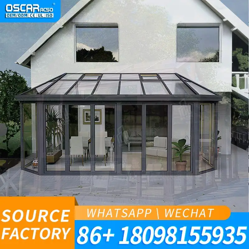 Aluminum Frame Safe Tempered Glass Retractable Extendable Swimming Pool Cover Sunroom for Outdoor Patio and Garden in USA sunroo