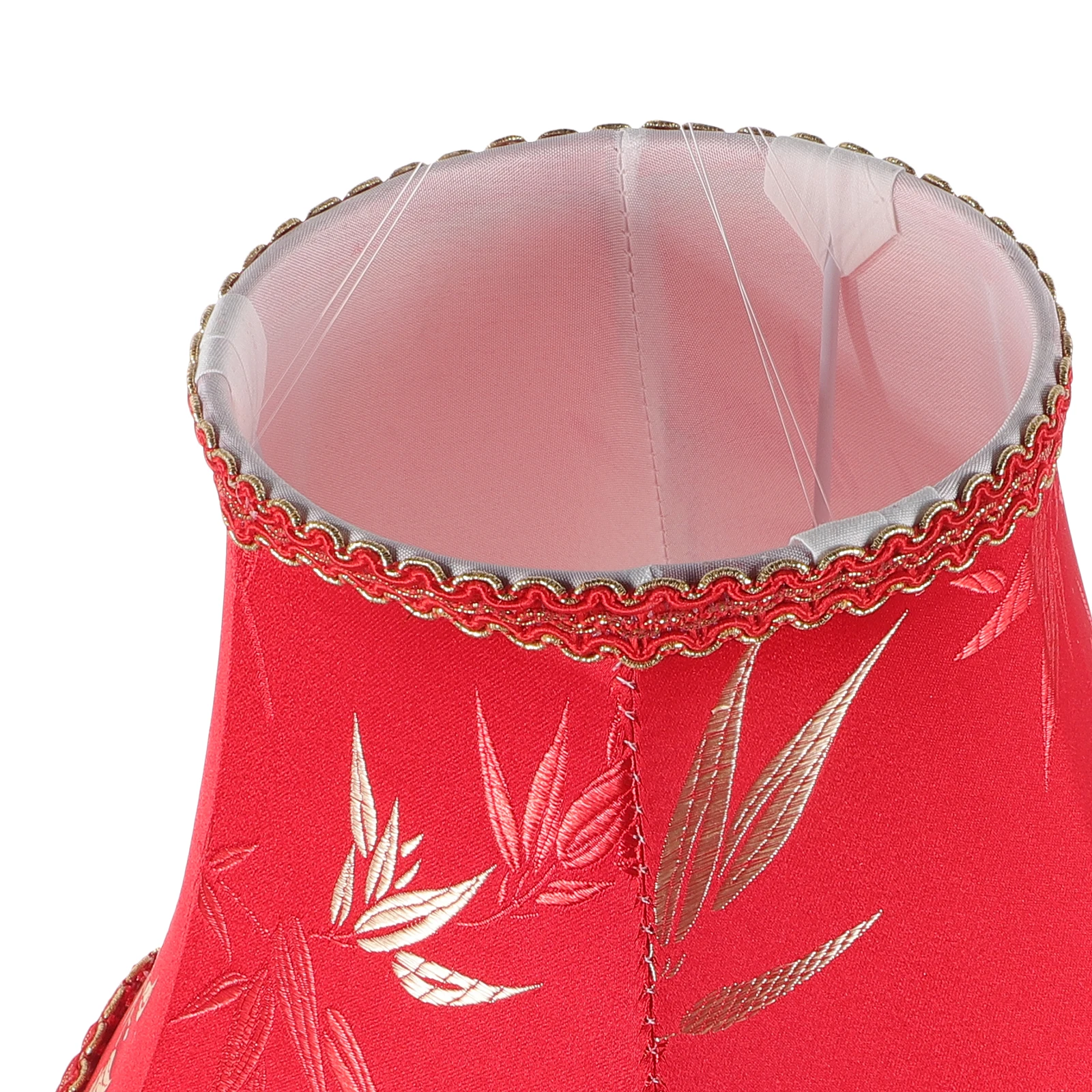 

Retro Court Lampshade Iron Cloth Tassel for Bedroom Dining Living Corridor Vintage Fabric Lampshades Soften Light Protect Vision