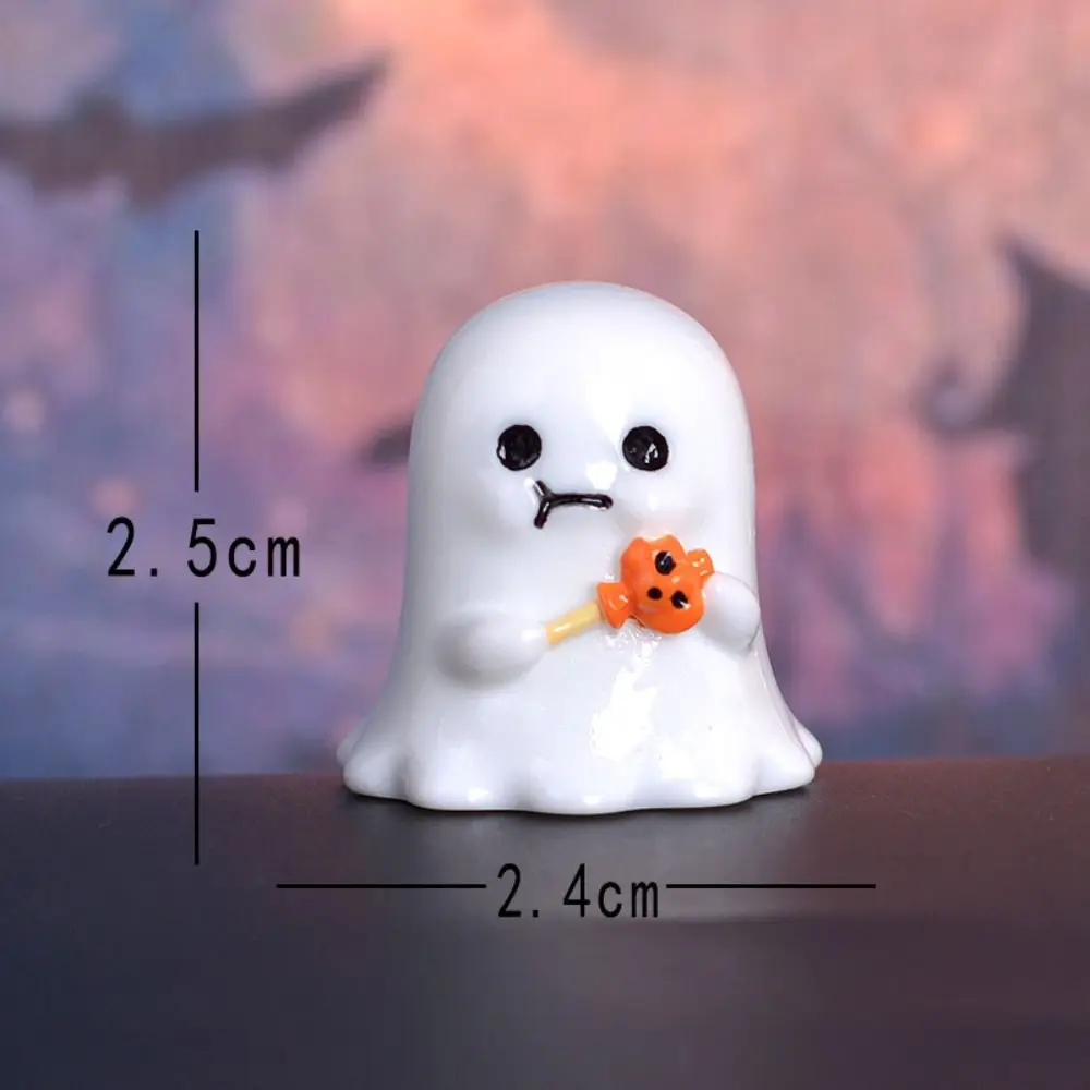 Glow-In-The-Dark Ghost Ornaments Gardening Gadget Micro Landscape Halloween Decorations Ghost Wizard DIY Resin Crafts Halloween