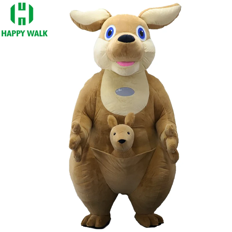 Inflatable Kangaroo Mascot Costume Cosplay Suit for Adult Halloween Christmas Party Carnival Funny Animal Suit