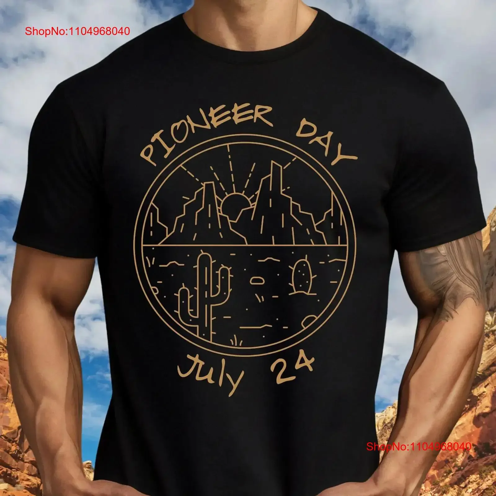 T-shirt Pioneer Day Mormon LDS, cadeau du 24 juillet, motif missionnaire vintage, délavé, pour un usage quotidien, graphique élégant, homme, polyvalent