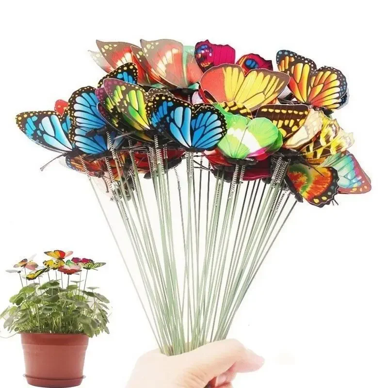 Bunch of Butterflies Garden Yard Planter Colorful Whimsical  Stakes Decoracion Outdoor Decor Gardening Decoration