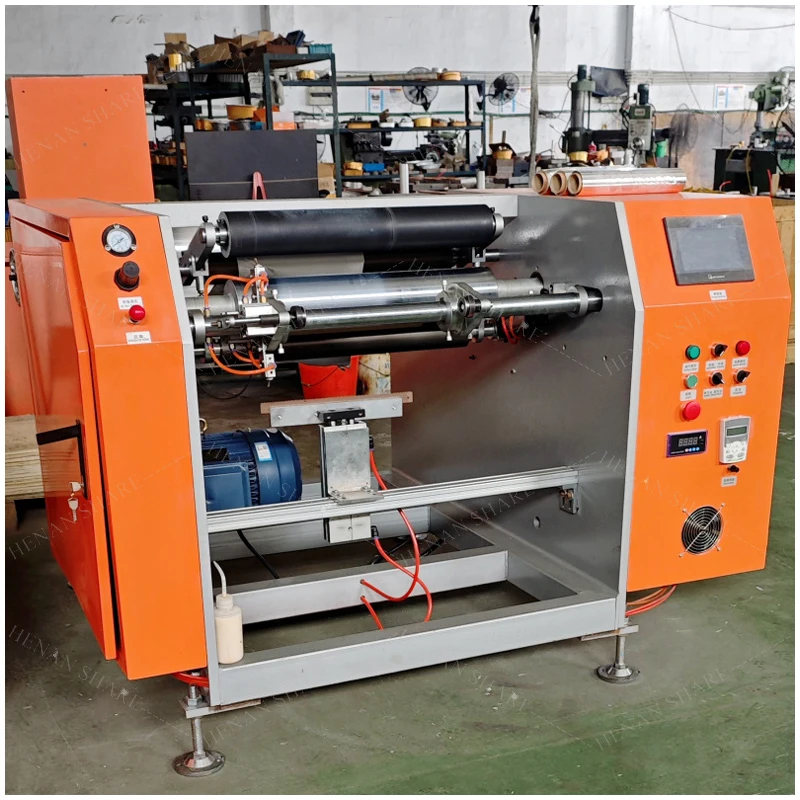 Coreless rewind machine for plastic film aluminum foil rewinding machine