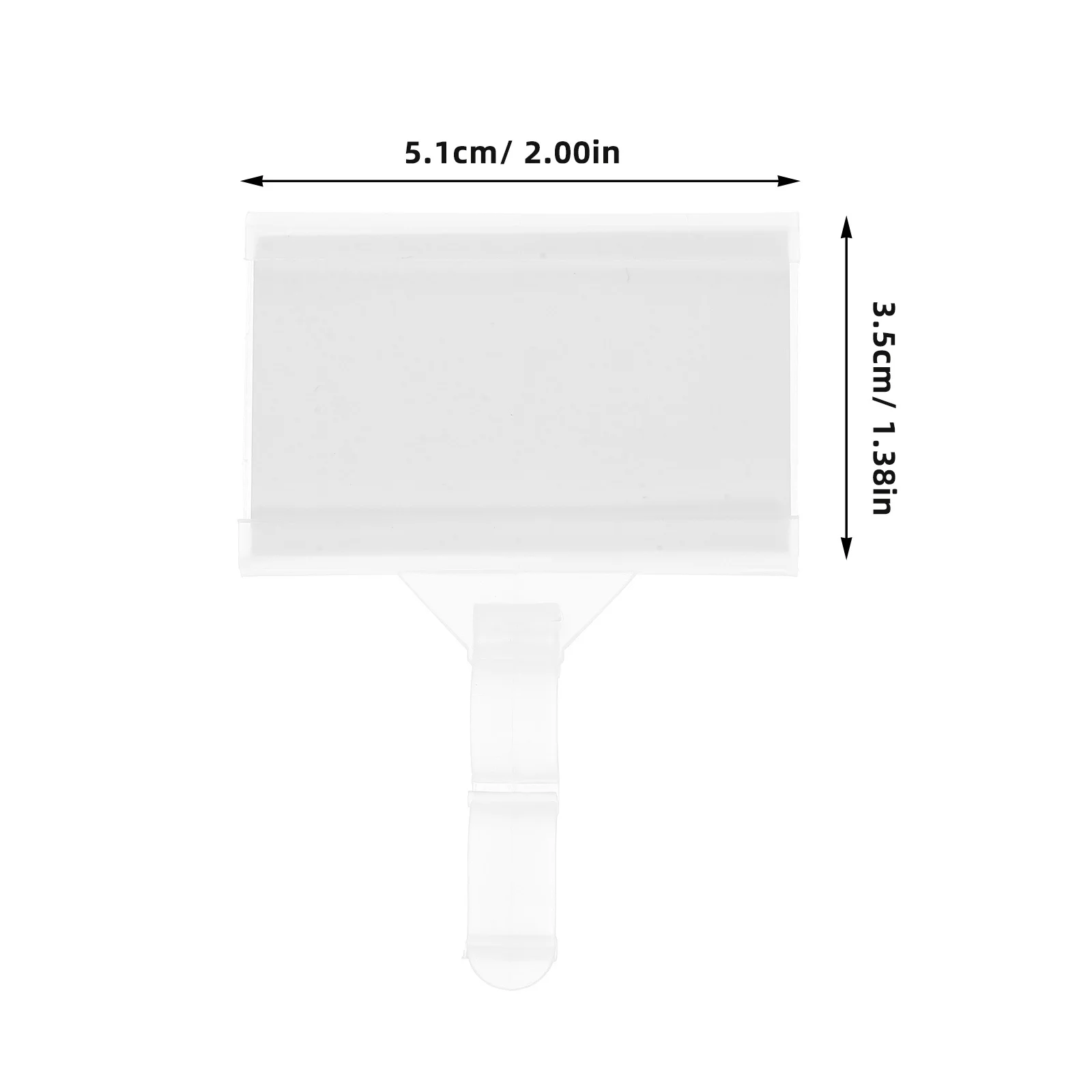 20 Buah Label Gantungan Rak Kawat Plastik Model Pengait untuk Display Harga Kartu di Rak Supermarket/Ritel 51x35mm