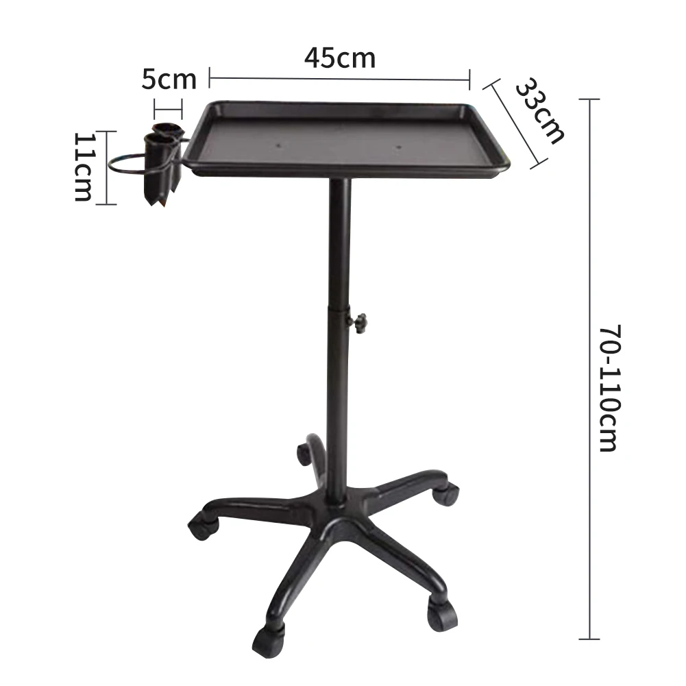 Hair Salon Trolley Hair Extension Aluminum Rolling Beauty Salon Tray Stand Tool