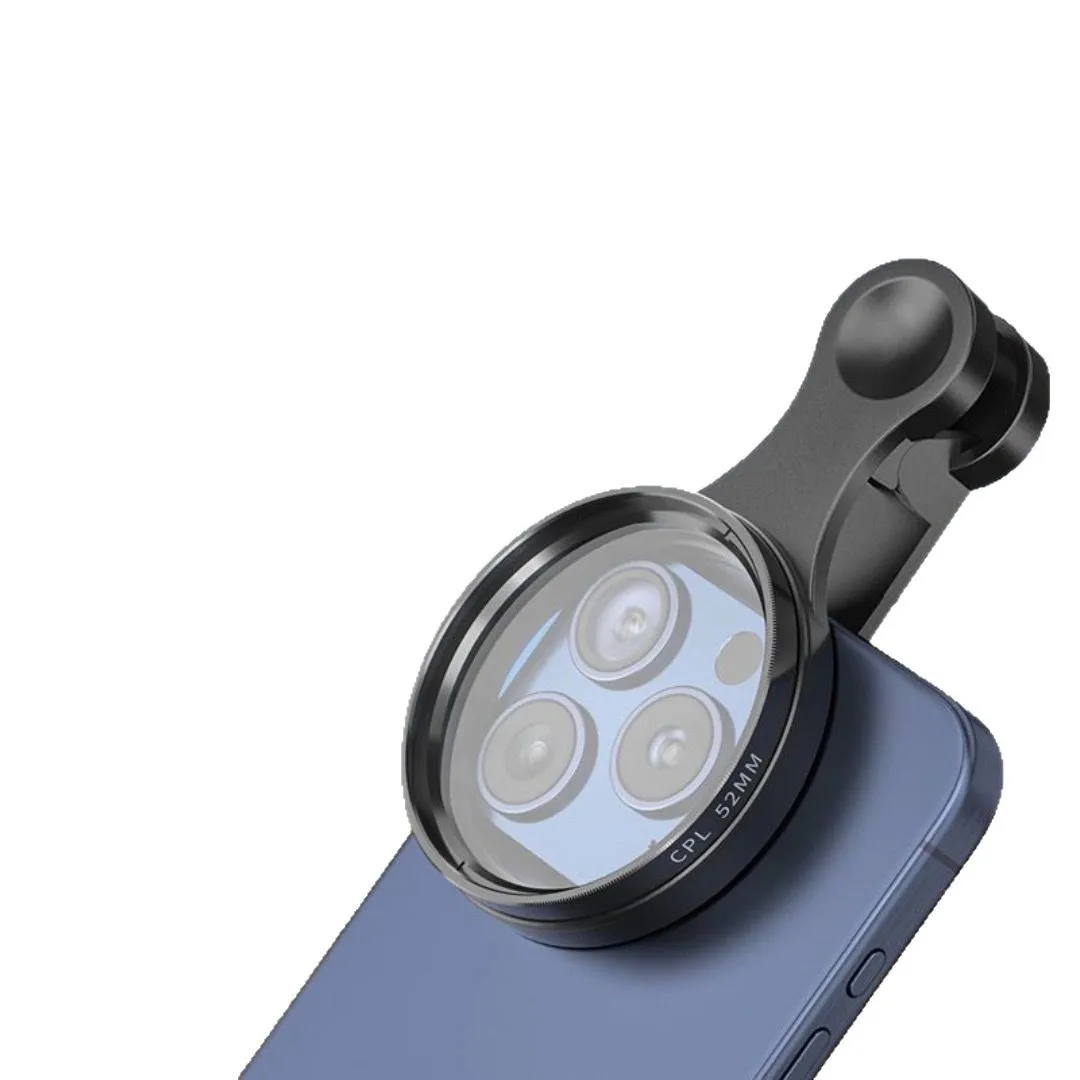 

CPL Polarizing Lens Filter: Anti-Glare for Water Surface/Glass/Plants, Universal Clip-on for Phones
