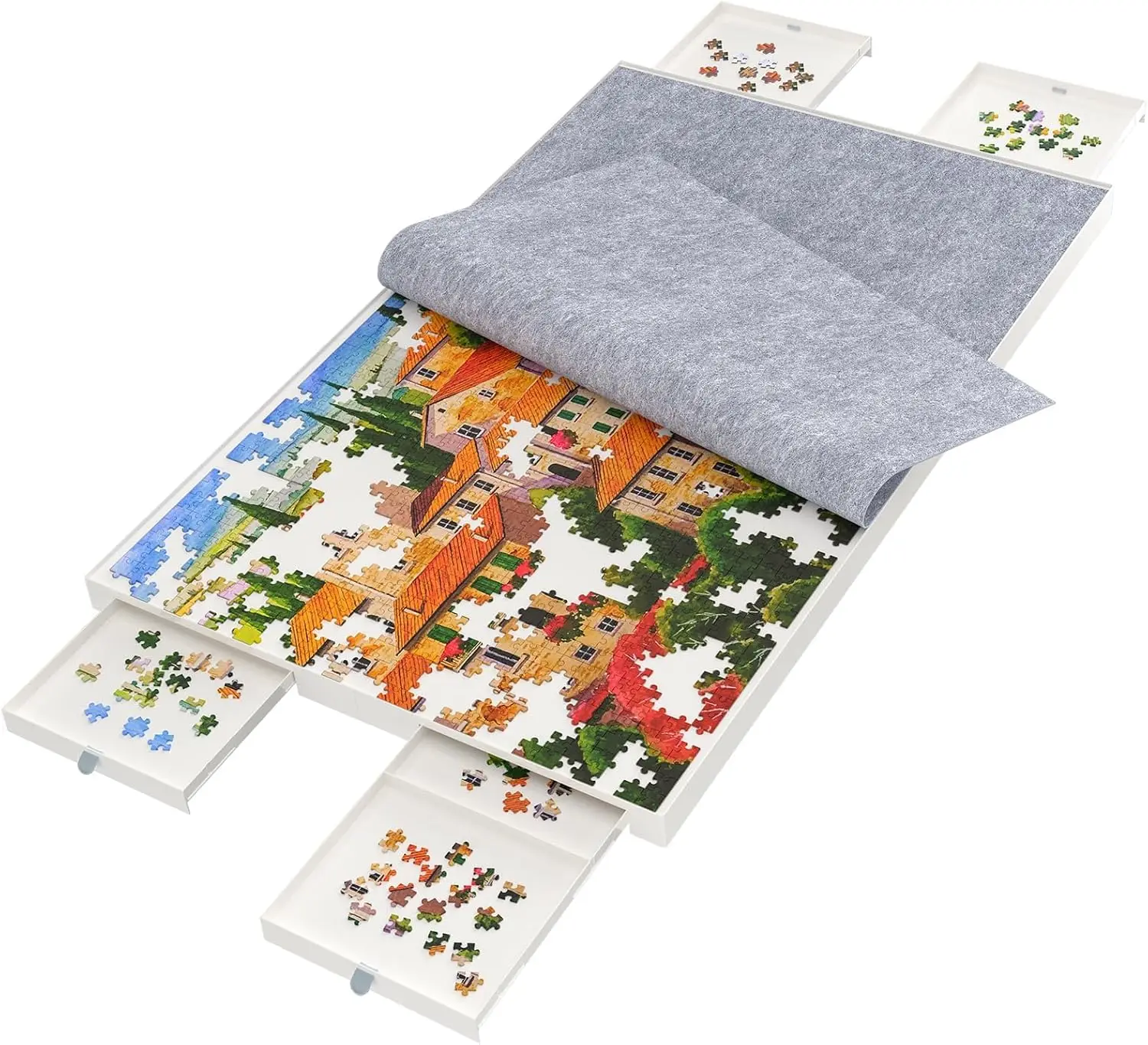 1500 Piece Puzzle Board with Drawers & Cover, 35