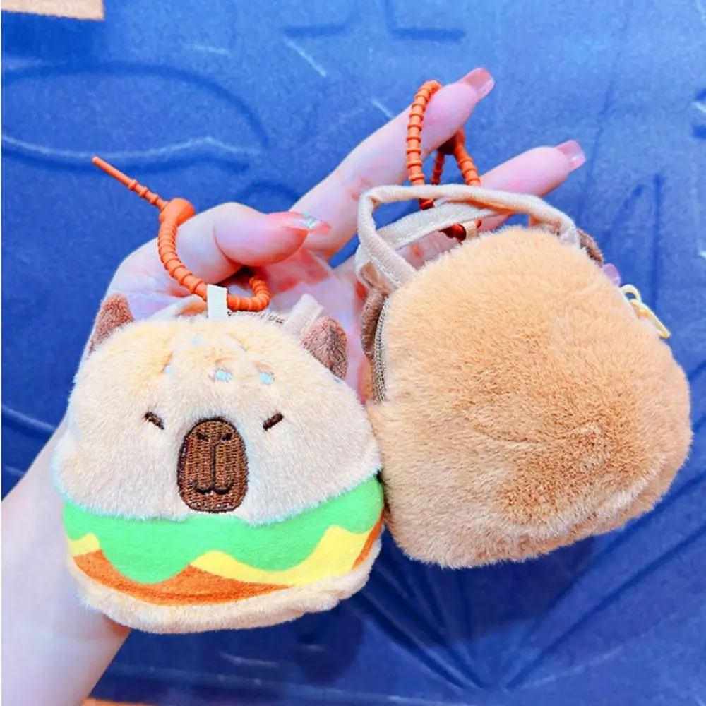 Capybara Capybara Plush Coin Purse Bathe Hamburg Capybara Plush Keychain Stuffed Animal Capybara Plush Wallet Backpack Decor