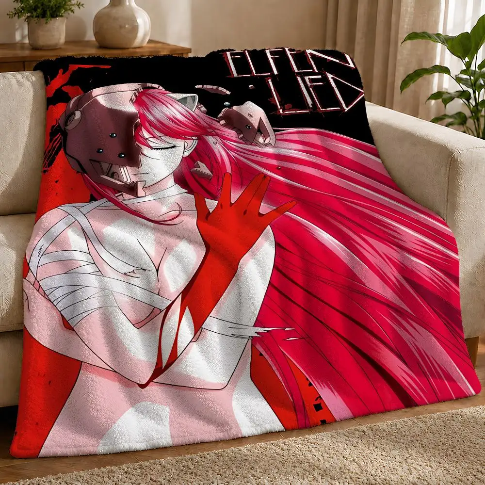Anime E-Elfen L-Lied Throw 1pc Flannel Blanket Soft Lightweight Warm Cozy For Bedroom Sofa Bed