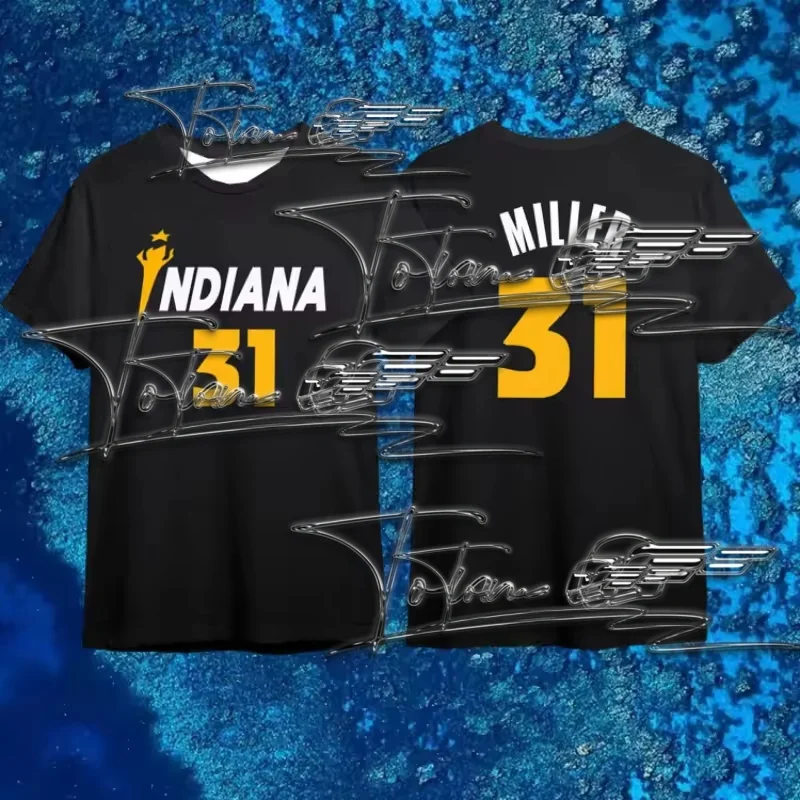 Halliburton No. 0 Jersey Camiseta de manga corta Indiana City Jersey Retro Camiseta de entrenamiento de baloncesto para hombres y mujeres Ropa casual
