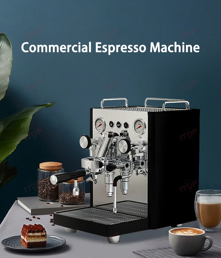 ITOP CM-33 Commercial Espresso Coffee Maker Double Pumps and Double Boilers E61 Semi-automatic Coffee Machine 3100W 220V