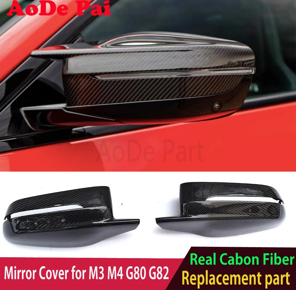 

G80 G82 Mirror Cover Side Door Rearview Mirrors for BMW M3 G80 M4 G82 G83 M2 G87 LHD Real Carbon Fiber