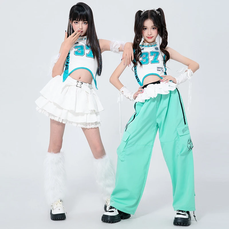 

New Kids Street Suits Hip Hop Dance Costume Girls Jazz Dance Costume Children'S Ballroom Dance Clothes K-pop Outfit XS10811