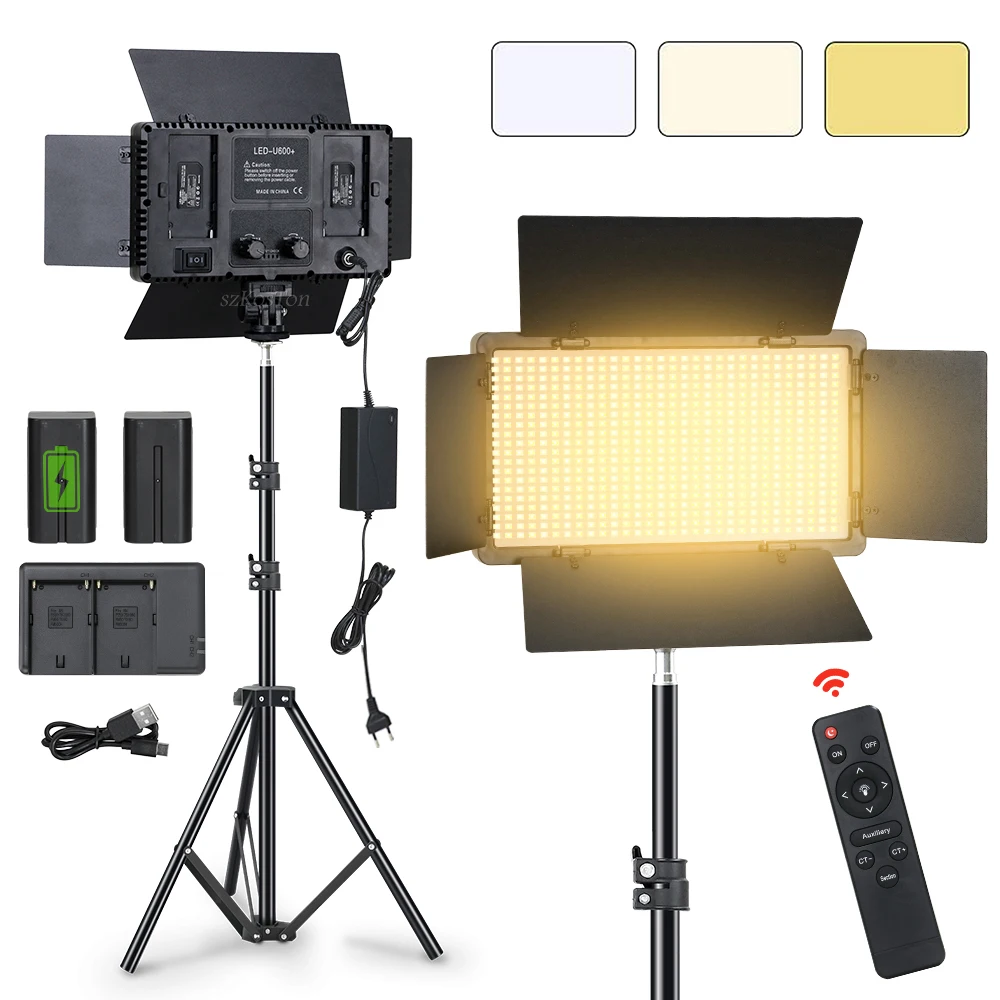 U600/U800 LED Photo Studio Light For Youbute Game Live Video Lighting 40W/50W 3200K-5600K Photography Lighting Remote Control