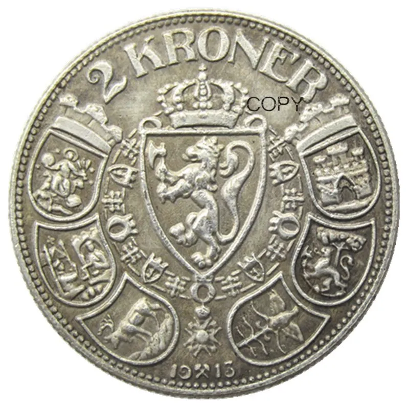 Norway 2 Kroner - Haakon VII (1910 1912 1913 1917 ) 4pcs Silver-Plated Coin COPY