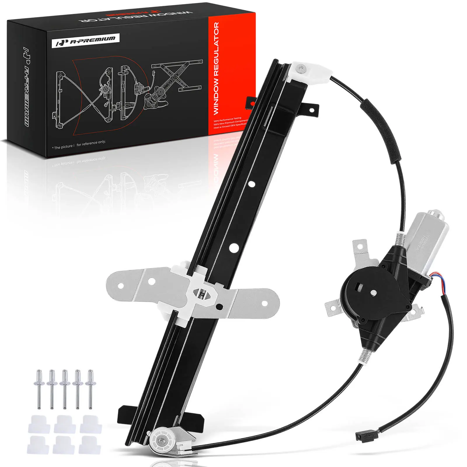 A-Premium Front Driver Side Power Window Regulator with Motor for Ford Crown Victoria 1992-2011 Mercury Marauder 2003-2004