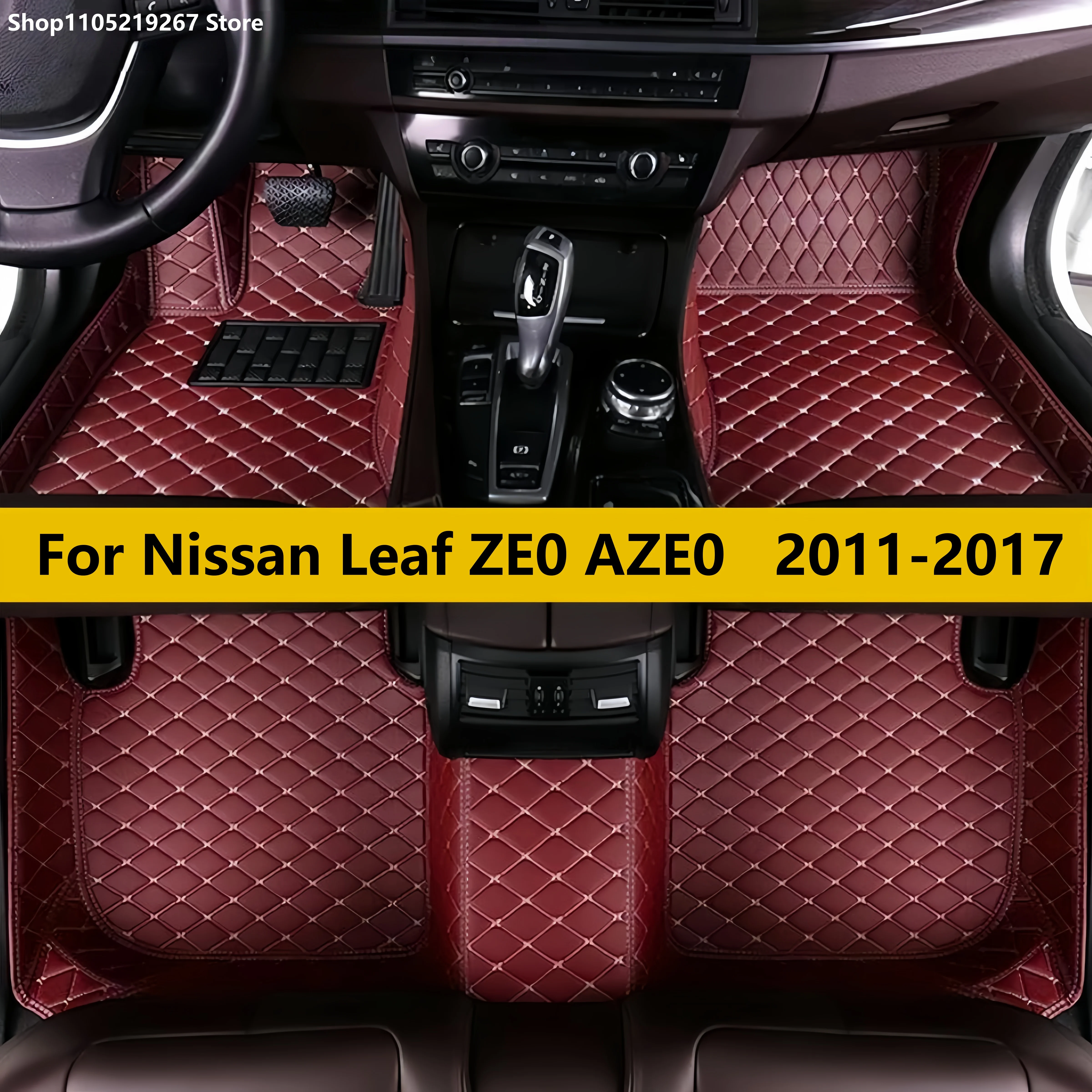 

Car Floor Mats For Nissan Leaf ZE0 AZE0 2011 2012 2013 2014 2015 2016 2017 Auto Front Rear Row Full Set Carpet Pads Foot Mat