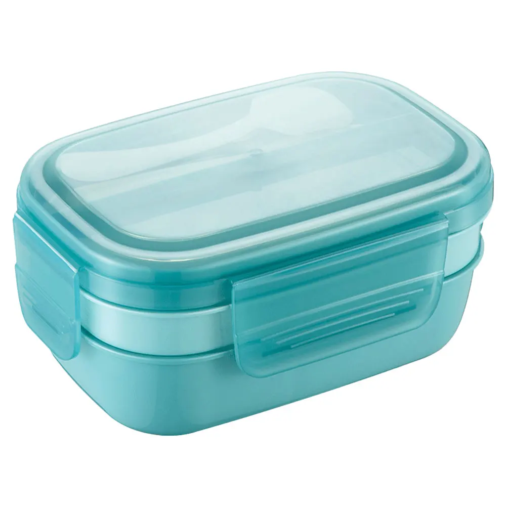 

2 Tier Bento Lunch Box Airtight Leakproof Microwavable Plastic Containers Stackable For s Adults Office School Travel Bento