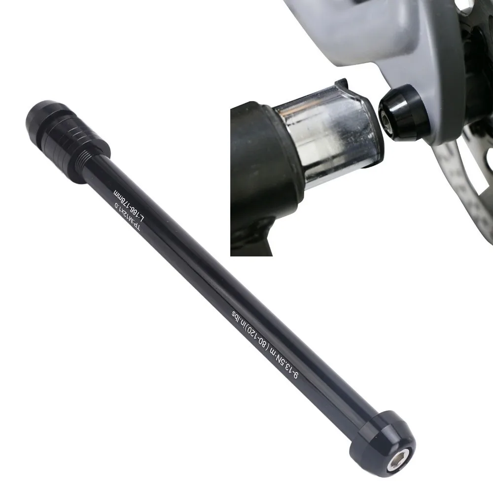 M12x1.0/1.5/1.75 دراجة من خلال المحور الأسود مع وجع مدرب الدراجة المحور محول سبائك الألومنيوم المدرب من خلال سيخ المحور