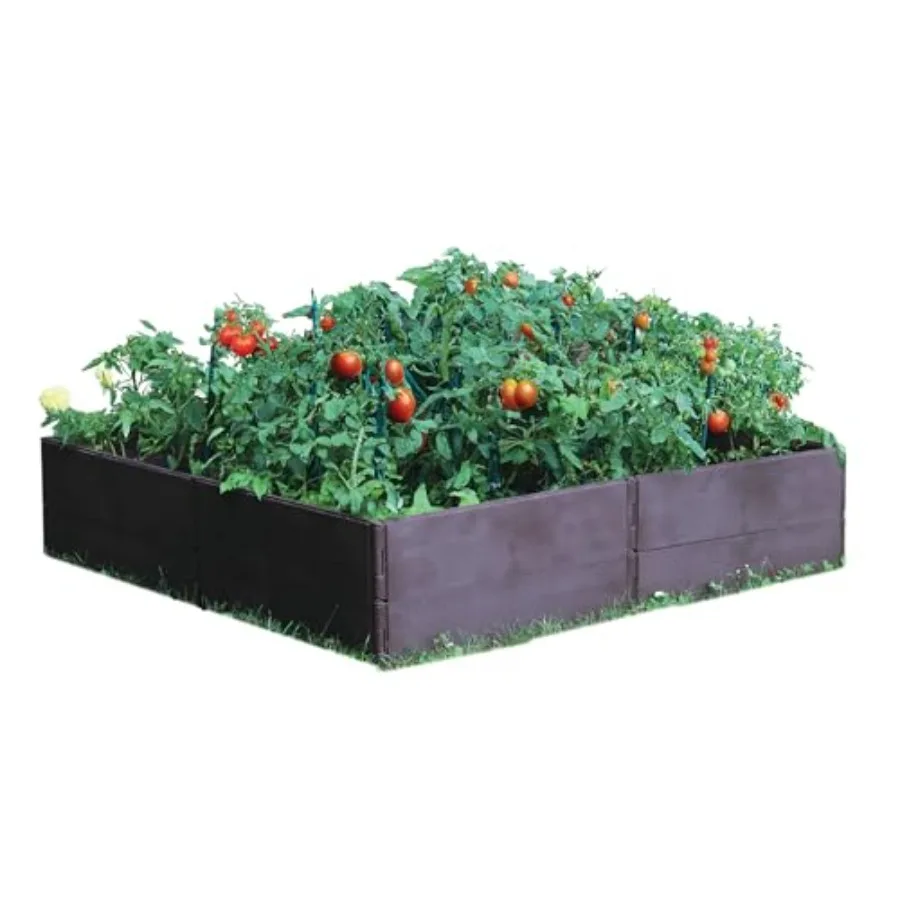 

Raised Bed Garden Bed Boards - 4' x 4' - Brown