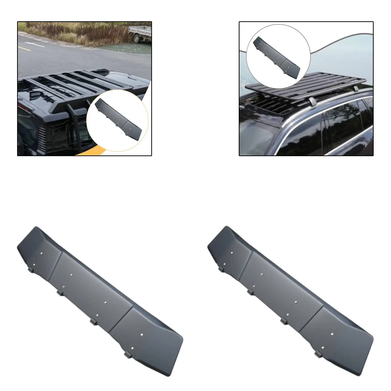 Roof Rack Wind Deflector Steel Fairing Universal Fit Reduces Wind Noise for Car Off-road Vehicles Roof Bars and Racks SUVs Cars