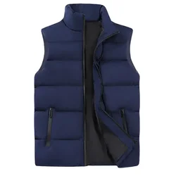 2023 Winter Fashion Mens Jacket Sleeveless Vest Thermal Soft Vests Casual Coats Male Cotton Men's Vest Men Thicken Waistcoat