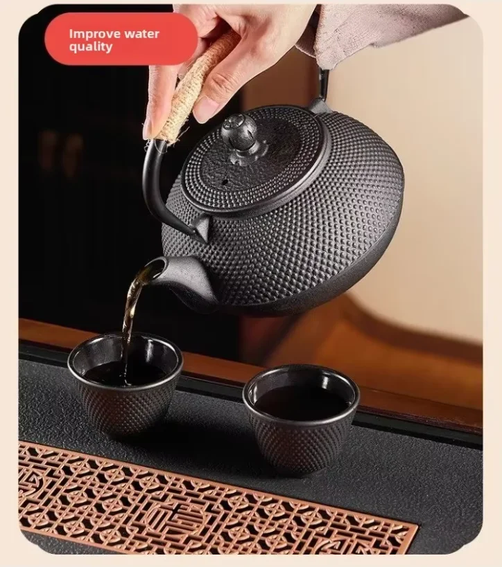 220V Cast Iron Teapot Electric Kettle for Tea Brewing Outdoor Fire Cooking Pot Stove Compatible LYH