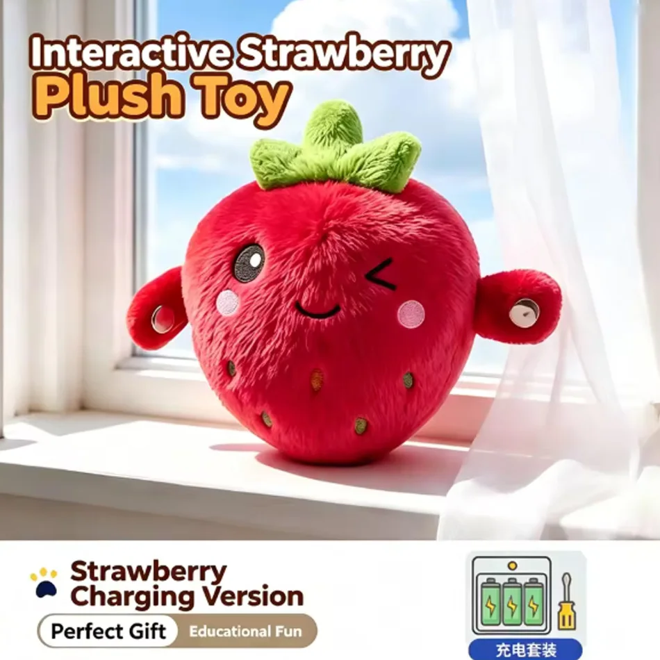 Banana Baby Beat Sensing Creative Fruit Novelty Parent-Child Musical Interactive Piano Toy Plush Doll Christmas Gift