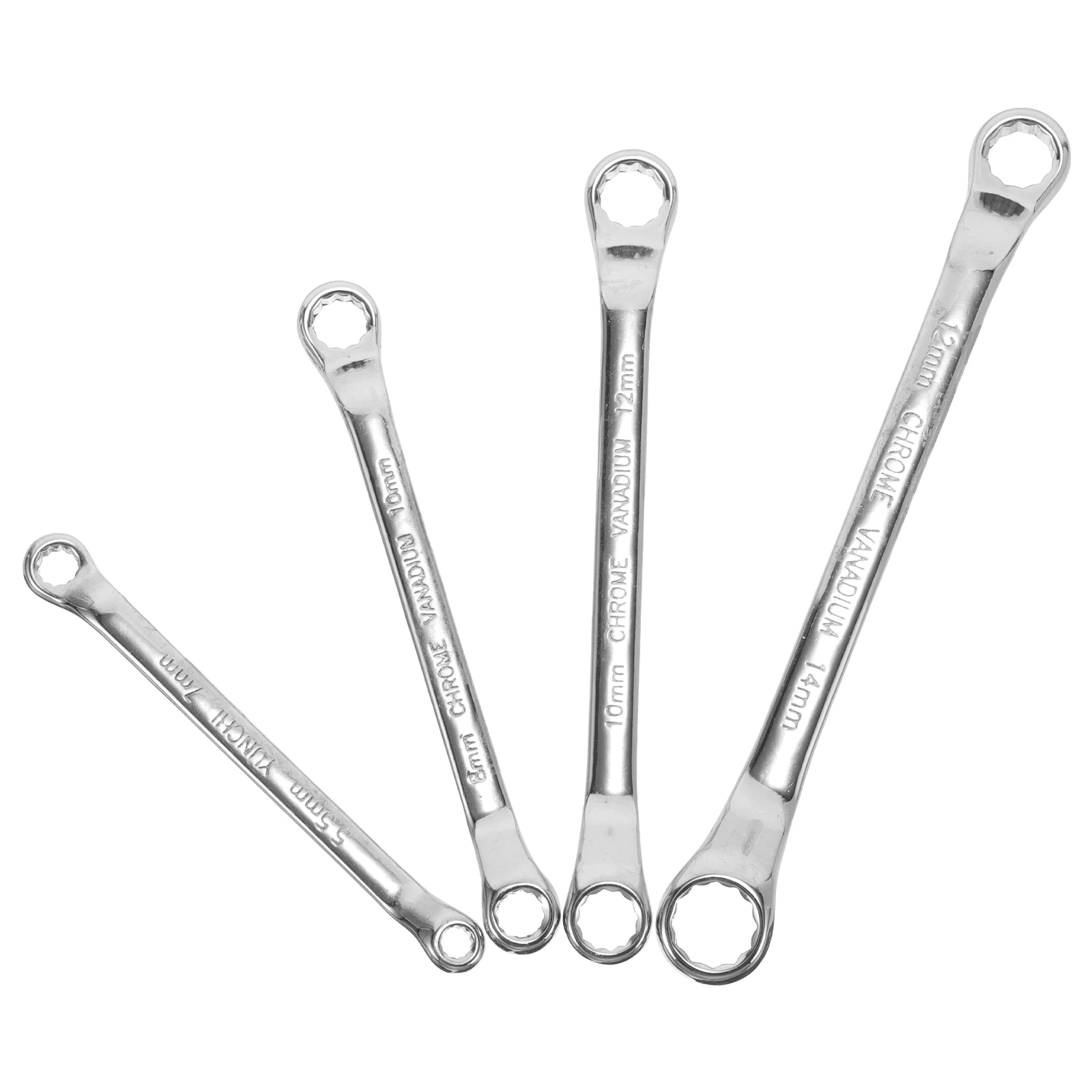 

4pcs Ratcheting Wrench Set Double-Ended Plum Blossom Spanner Tool Kit for Car Repair Auto Mechanic Garage 5.5-7mm 8-10mm