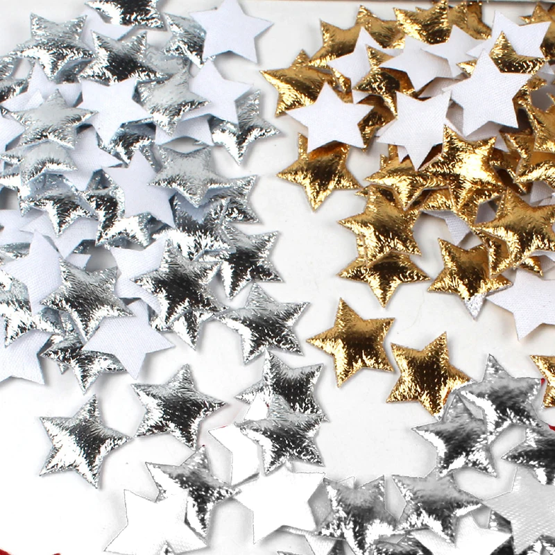 100Pcs Gold/Silver Stars for C - Christmas Craft Embellishment ulasan dan harga